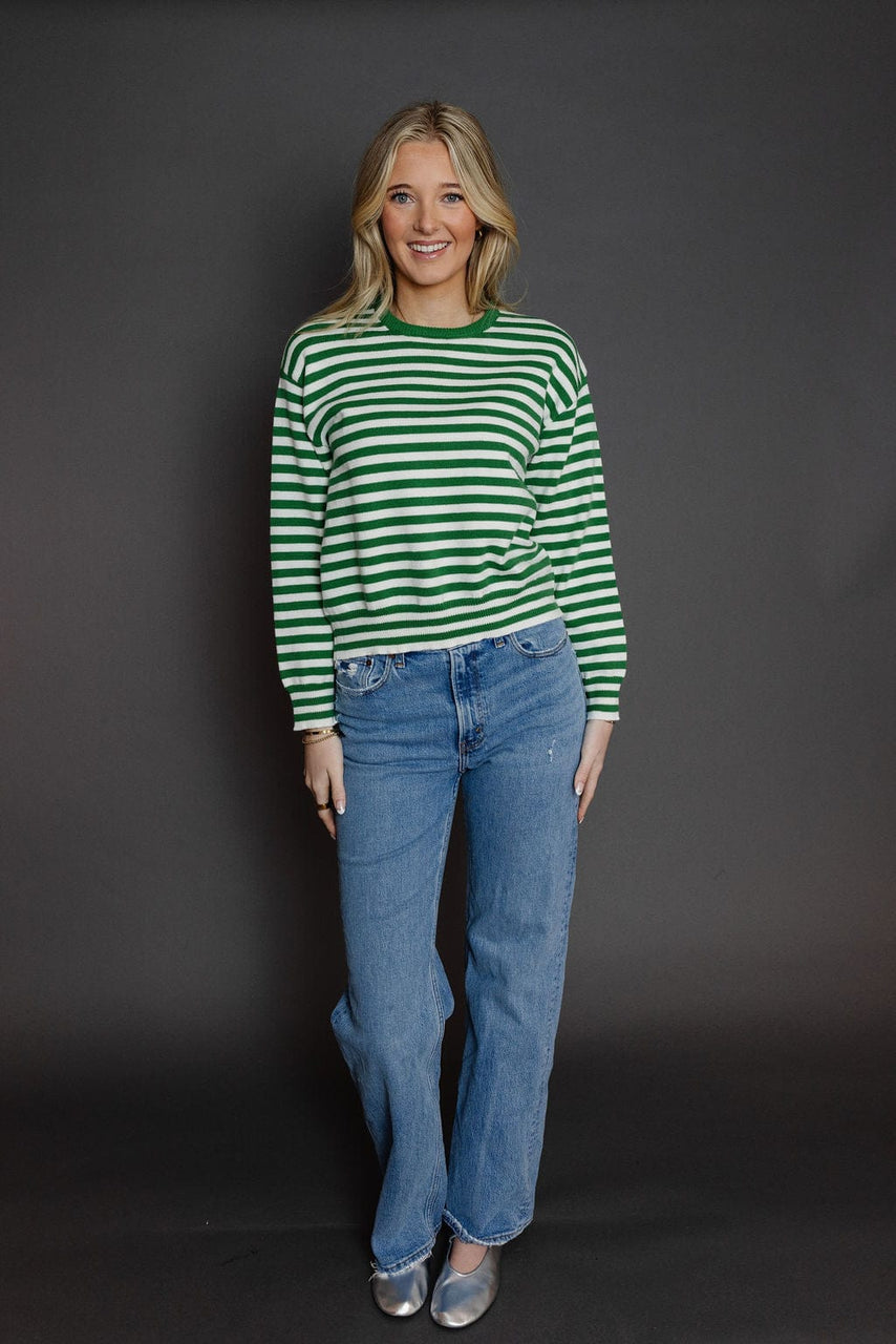 Kinsley Sweater in Green/Ivory