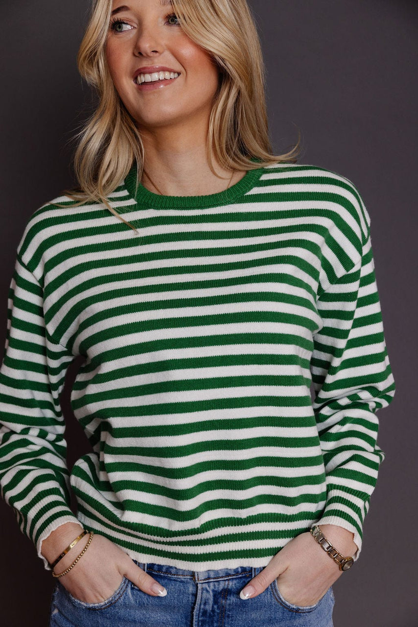 Kinsley Sweater in Green/Ivory