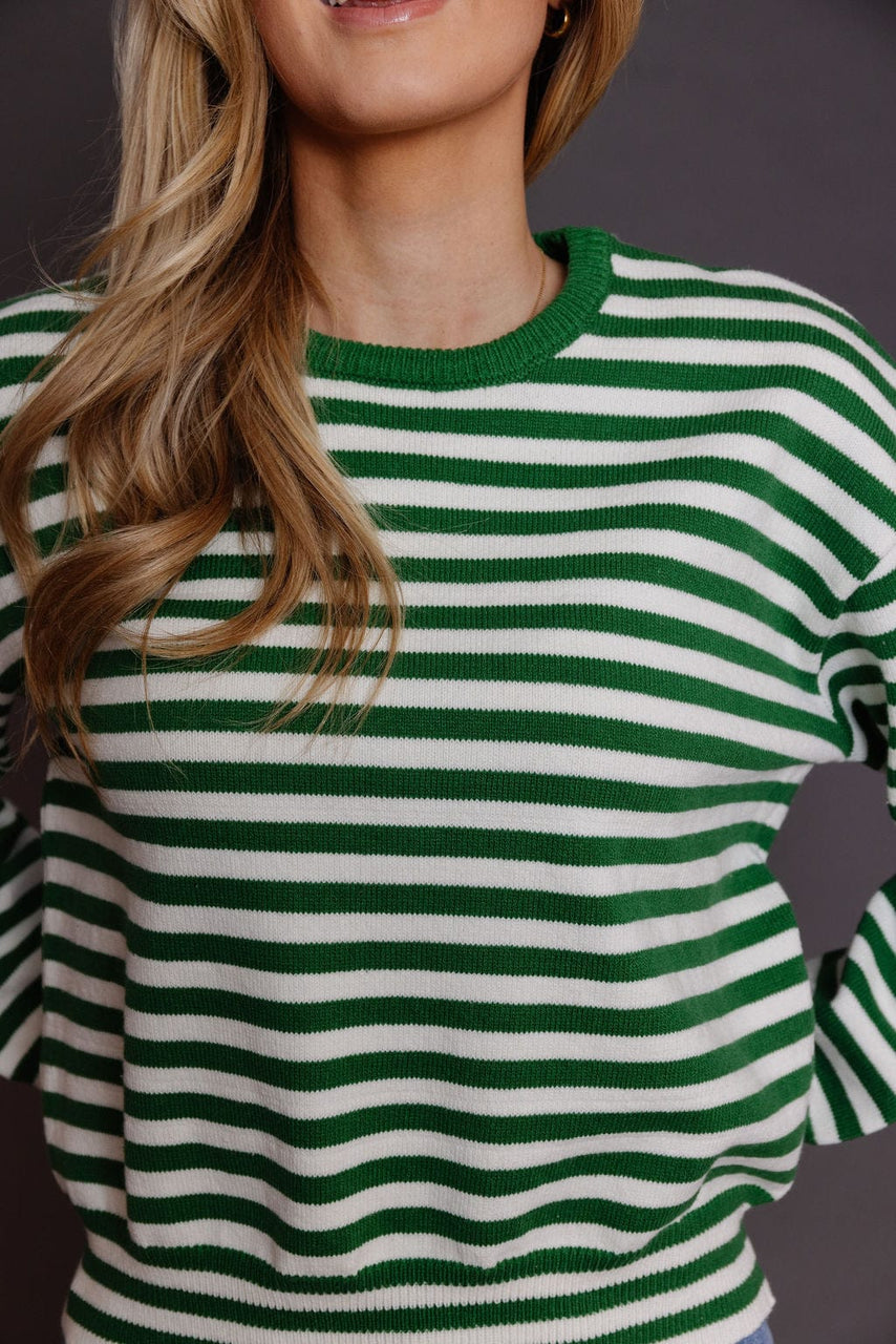 Kinsley Sweater in Green/Ivory