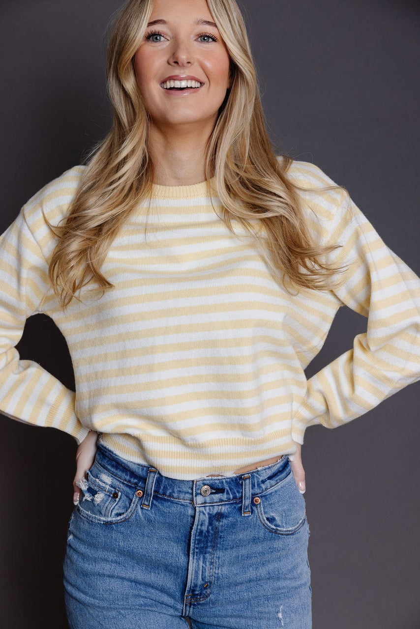 Kinsley Sweater in Yellow/Ivory
