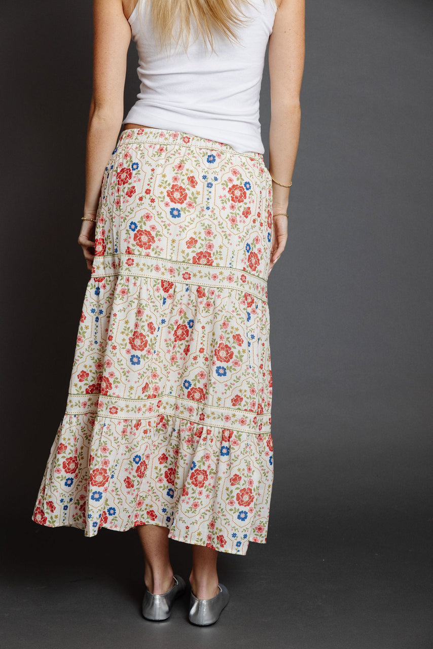 Leonarda Skirt in Cream Floral