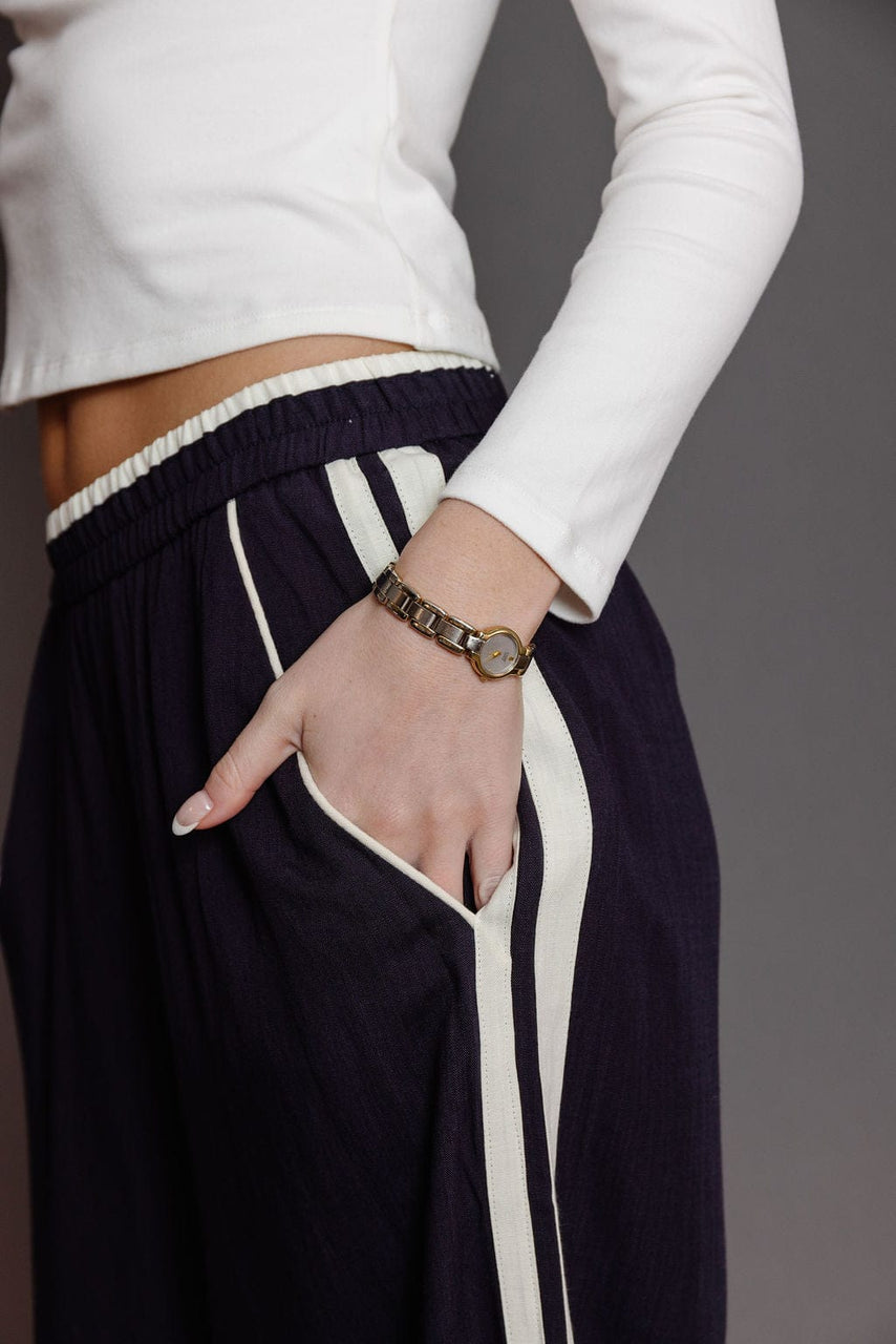 Luciana Track Pant in Midnight