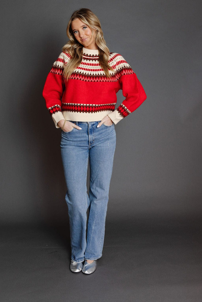Nordic Sweater in Red