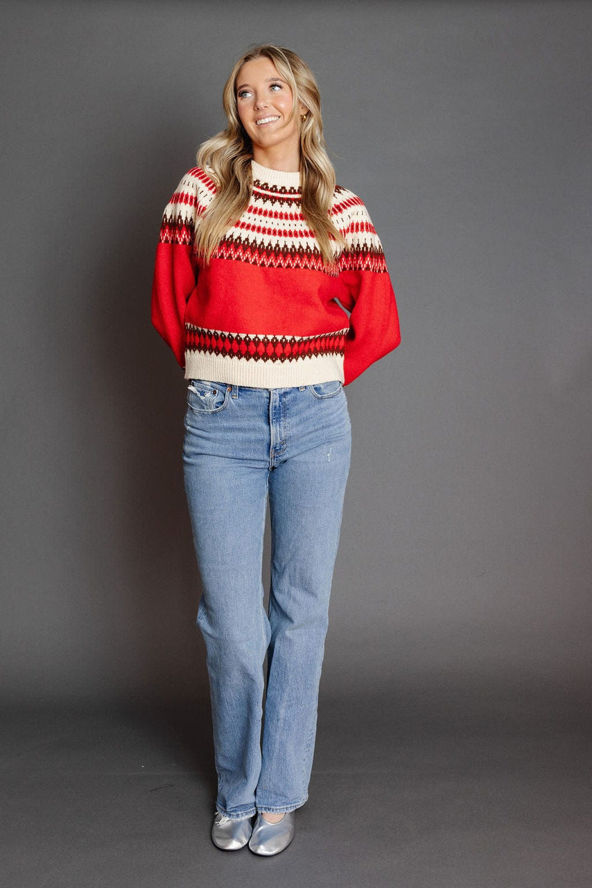 Nordic Sweater in Red