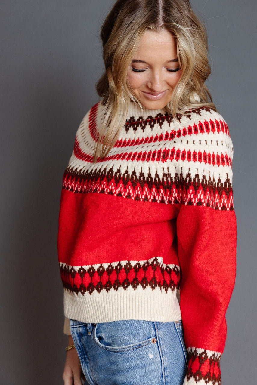 Nordic Sweater in Red