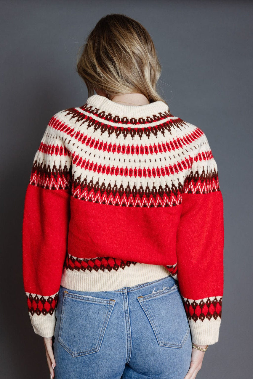 Nordic Sweater in Red
