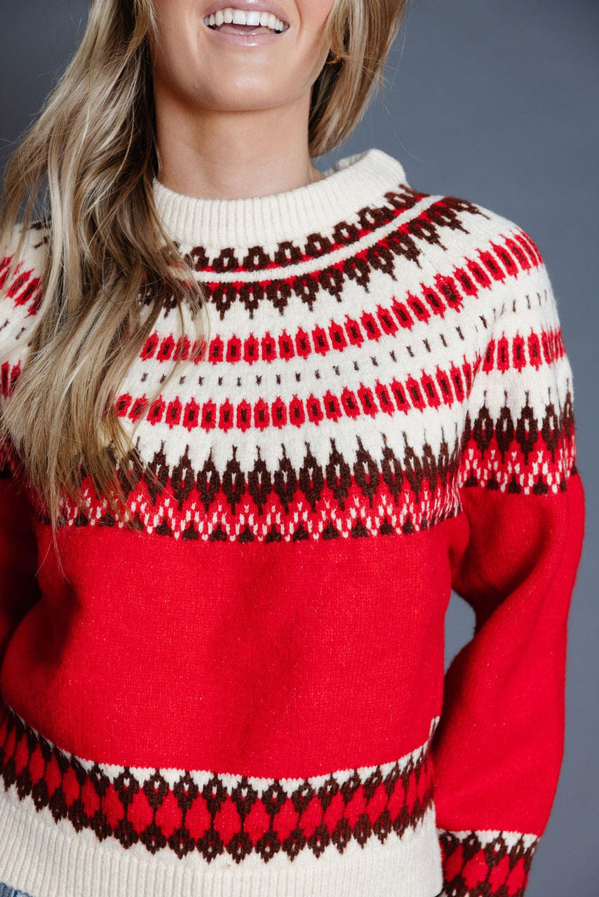 Nordic Sweater in Red