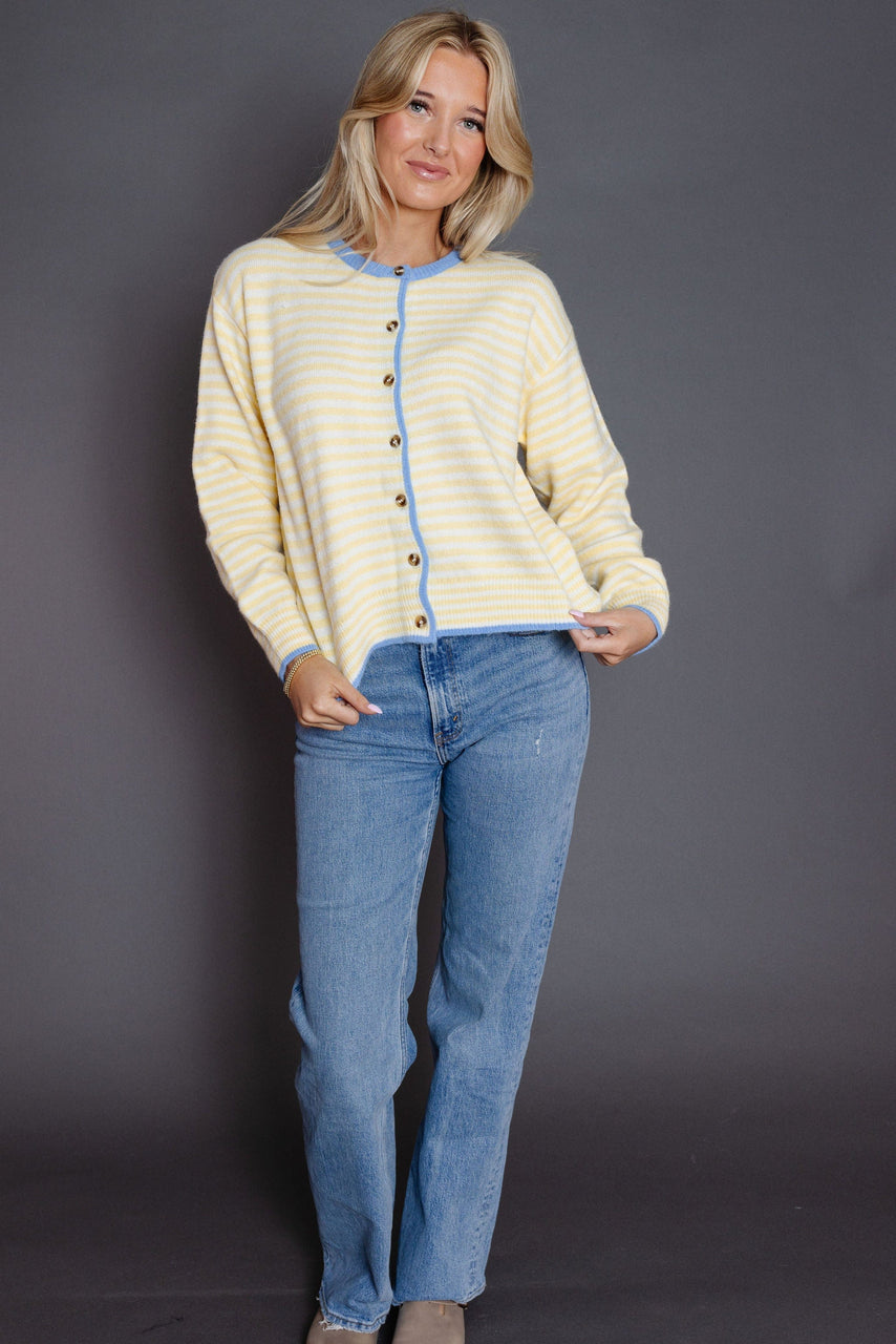 Vanna Cardigan in Daisy/Blue