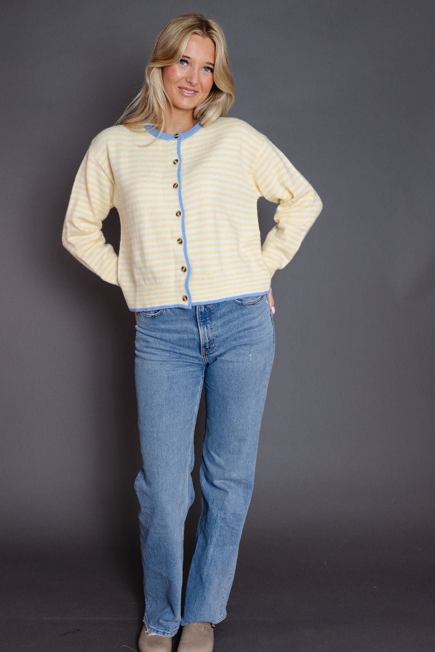 Vanna Cardigan in Daisy/Blue