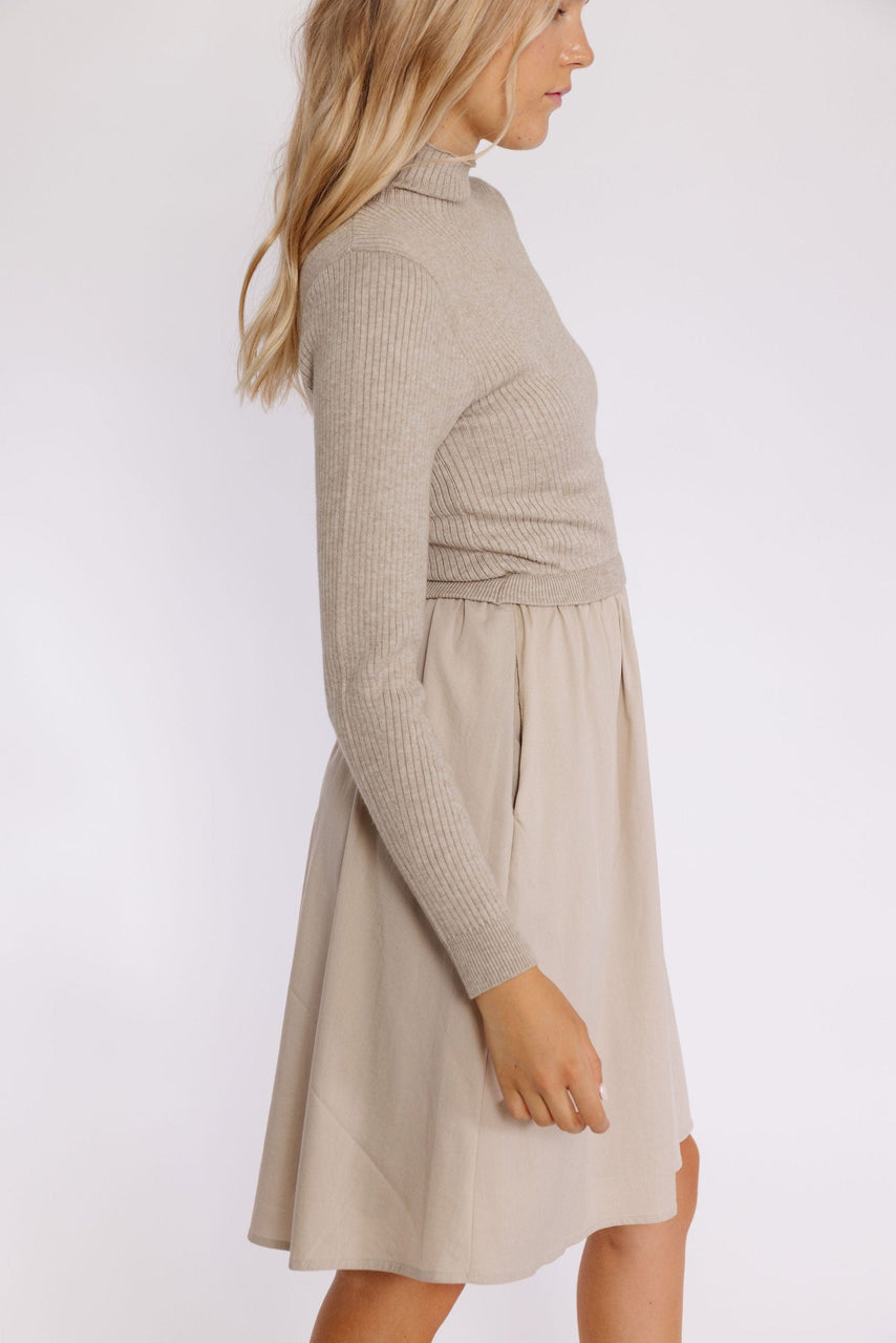 Aurelia Sweater Dress in Ecru