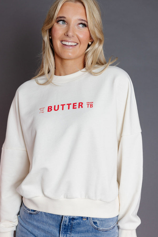 Butter Sweatshirt in Cream