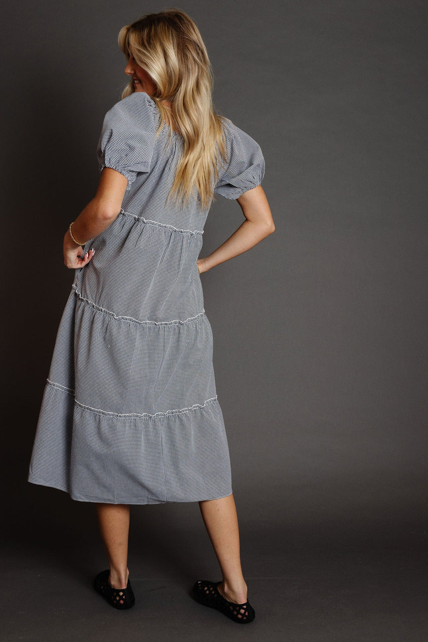 Gigi Dress in Black/White Gingham