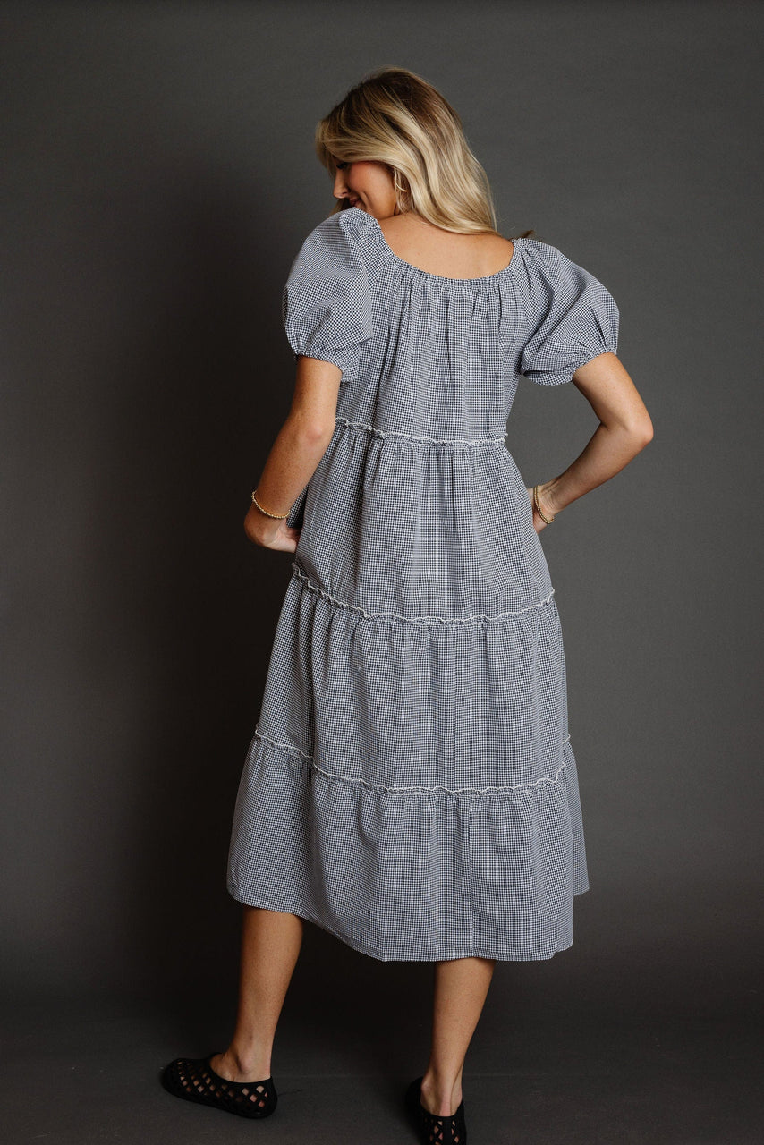 Gigi Dress in Black/White Gingham