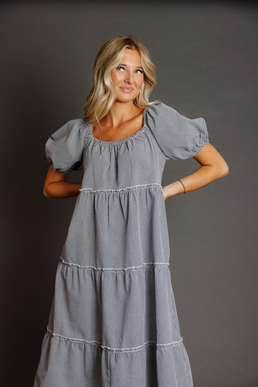 Gigi Dress in Black/White Gingham