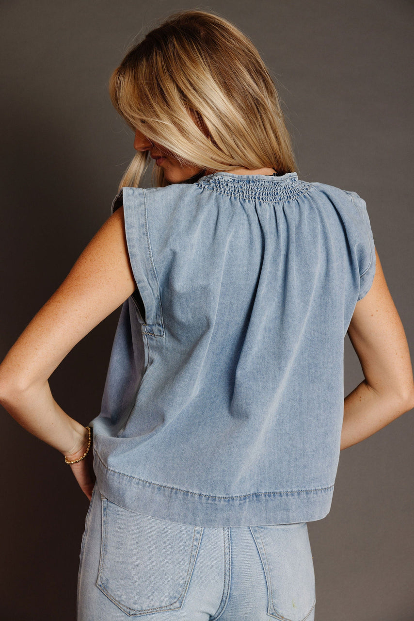 Isles Blouse in Denim