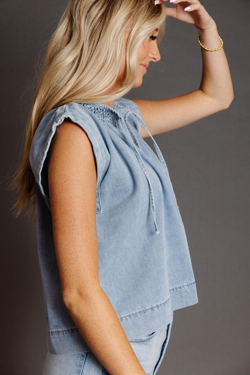Isles Blouse in Denim