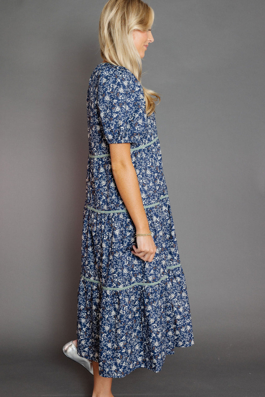 Lemoyne Dress in Navy Combo