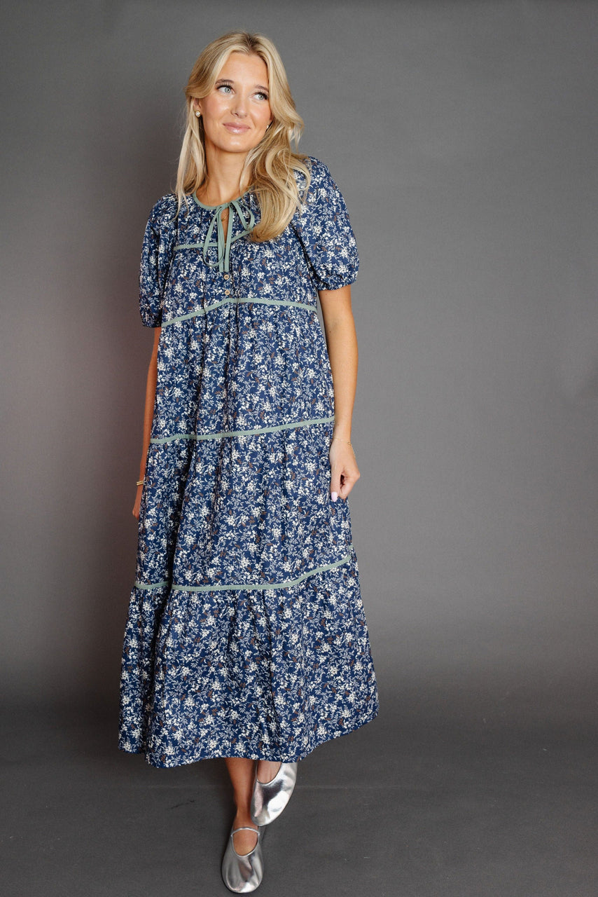 Lemoyne Dress in Navy Combo