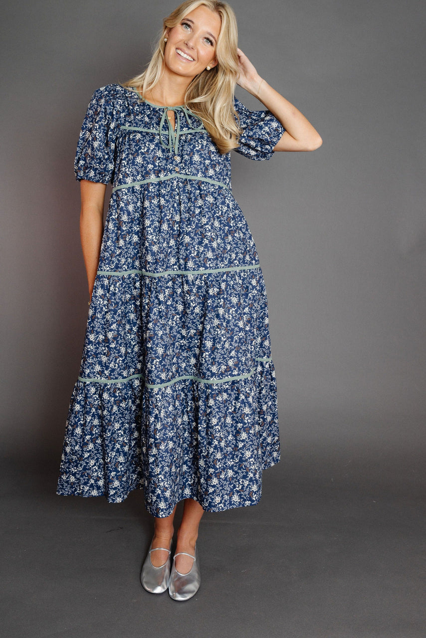 Lemoyne Dress in Navy Combo
