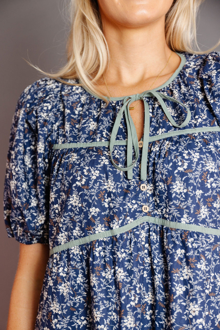 Lemoyne Dress in Navy Combo