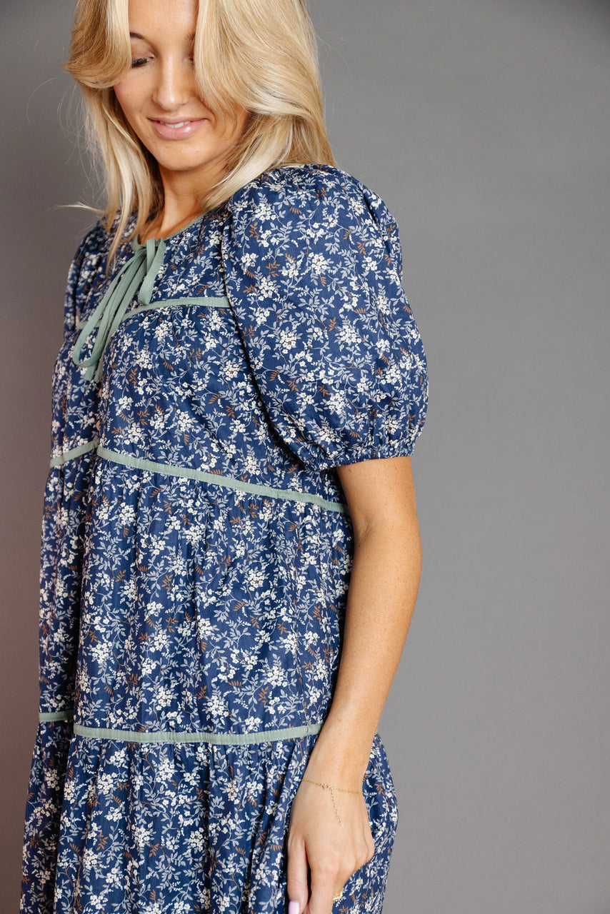 Lemoyne Dress in Navy Combo