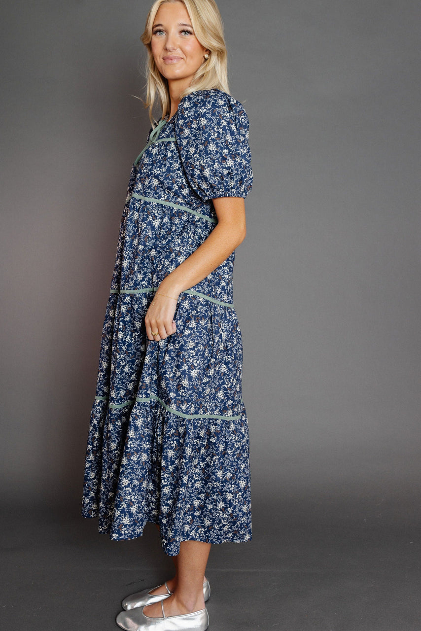 Lemoyne Dress in Navy Combo