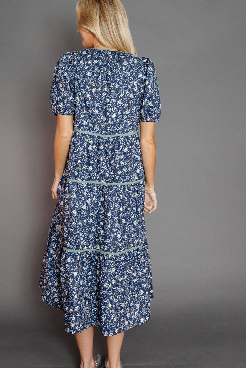 Lemoyne Dress in Navy Combo
