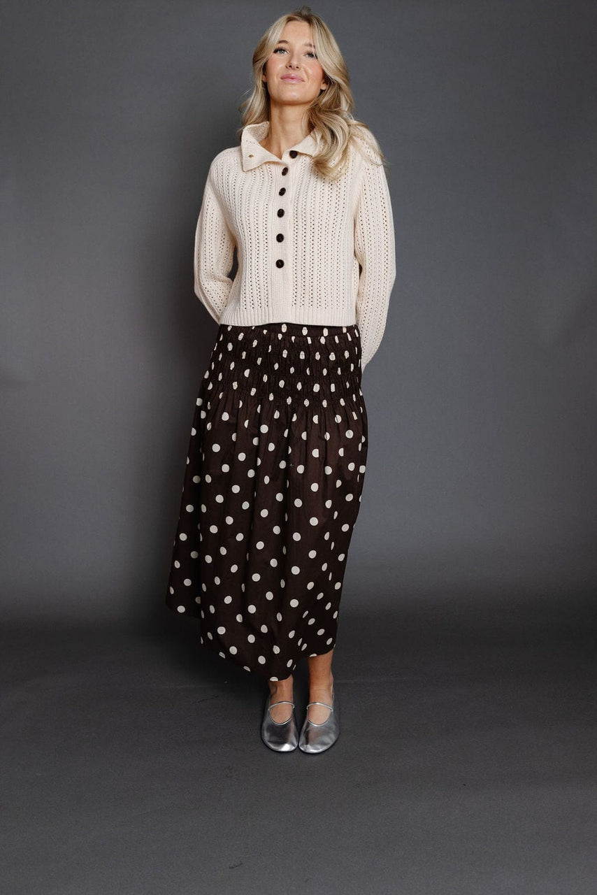 Raya Skirt in Brown/Cream