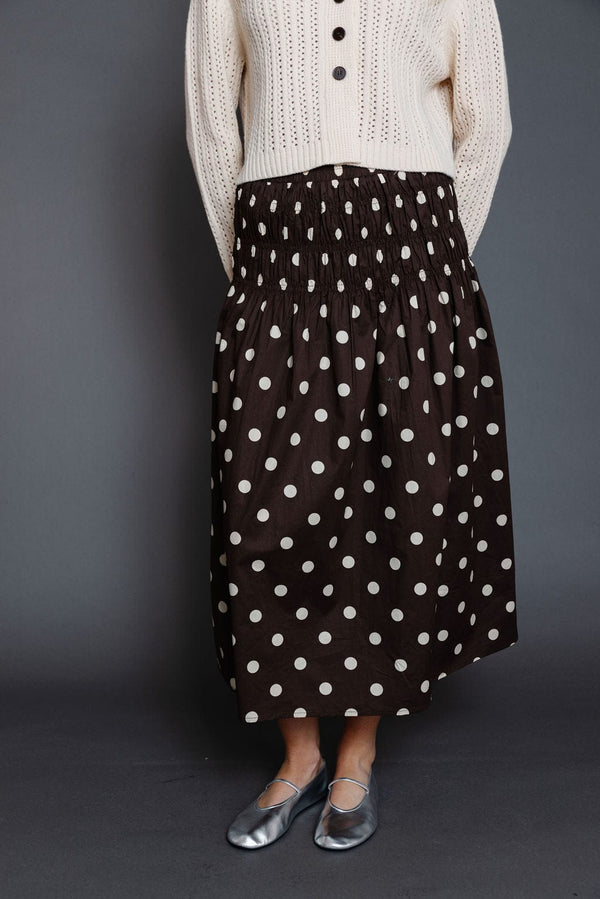 Raya Skirt in Brown/Cream