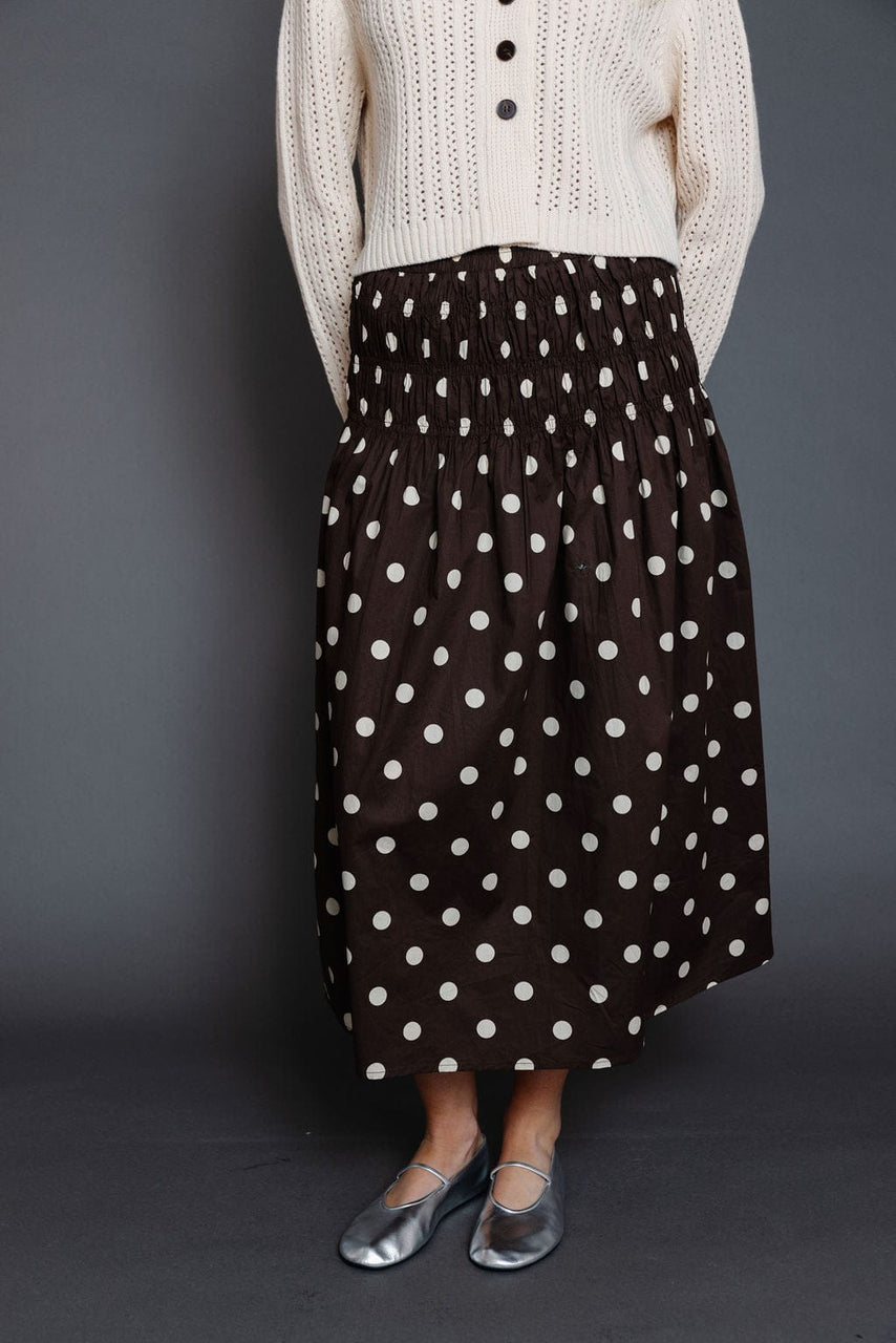 Raya Skirt in Brown/Cream