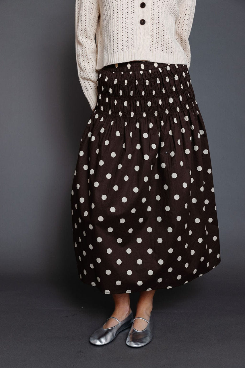 Raya Skirt in Brown/Cream