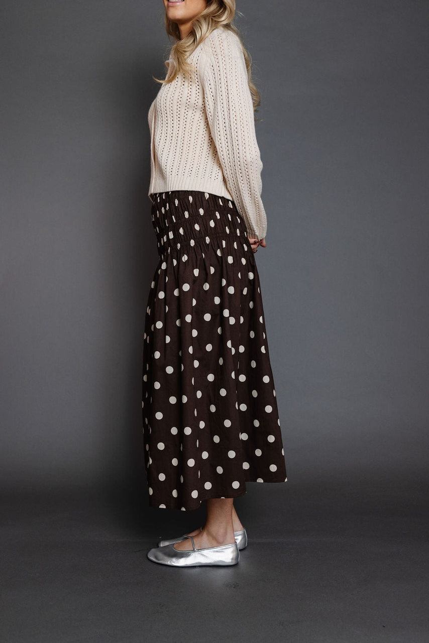 Raya Skirt in Brown/Cream