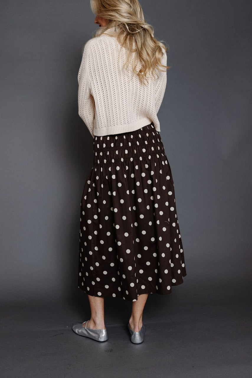 Raya Skirt in Brown/Cream