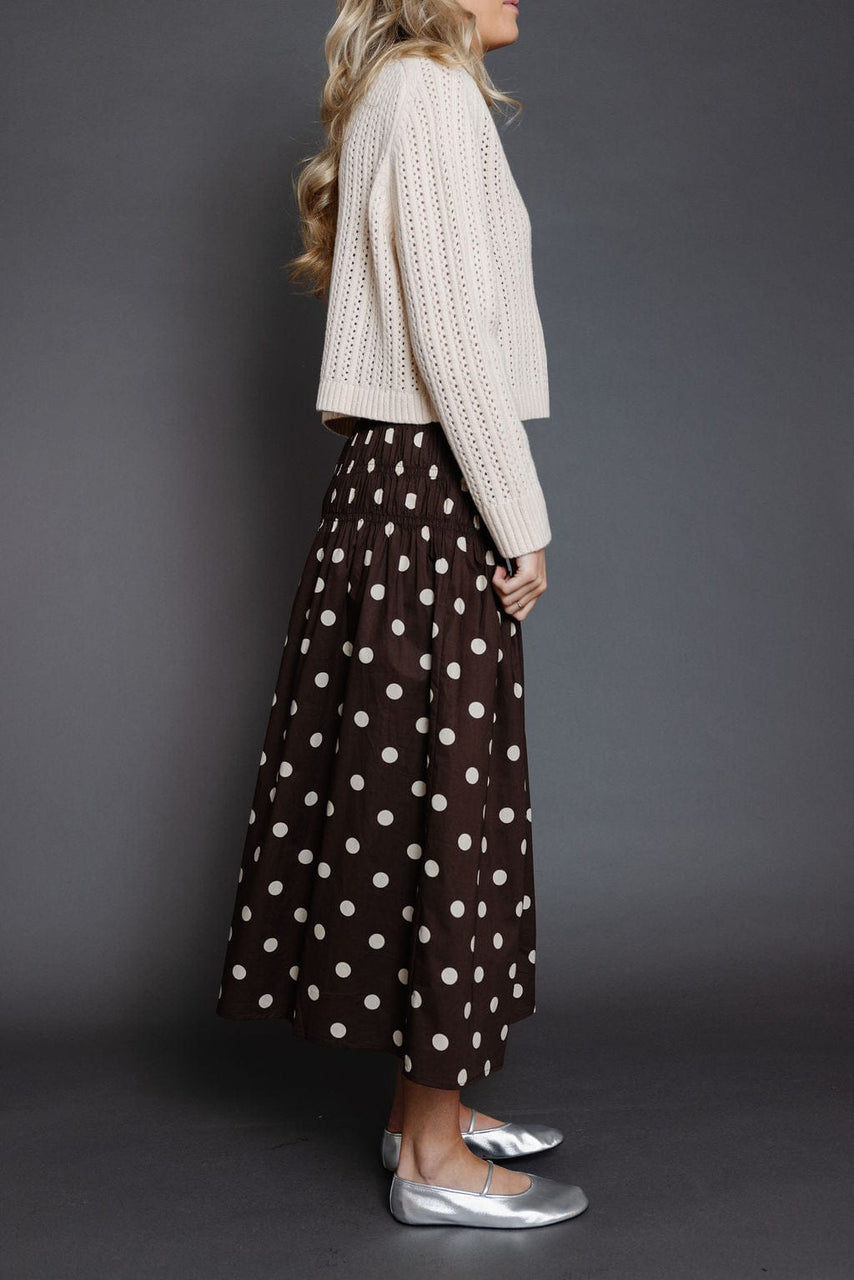 Raya Skirt in Brown/Cream