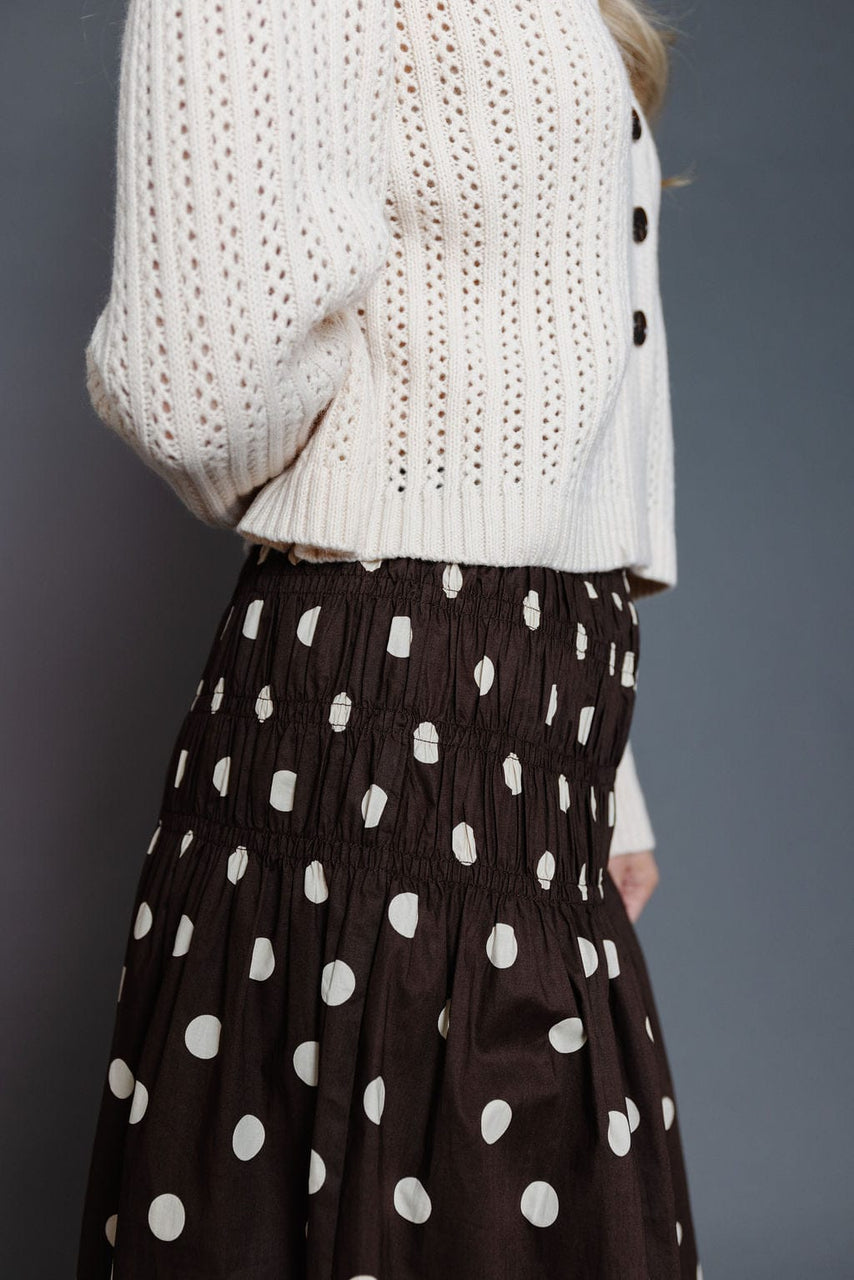 Raya Skirt in Brown/Cream