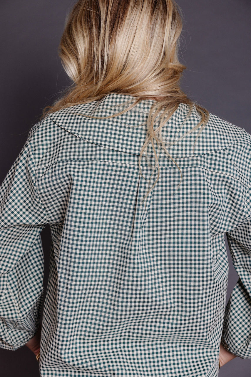 Renya Blouse in Green/Cream