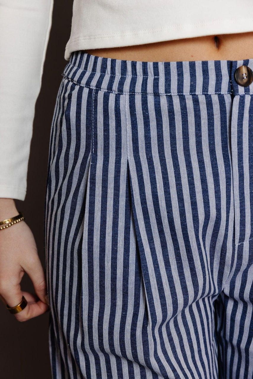 Wyatt Pant in Navy Stripe
