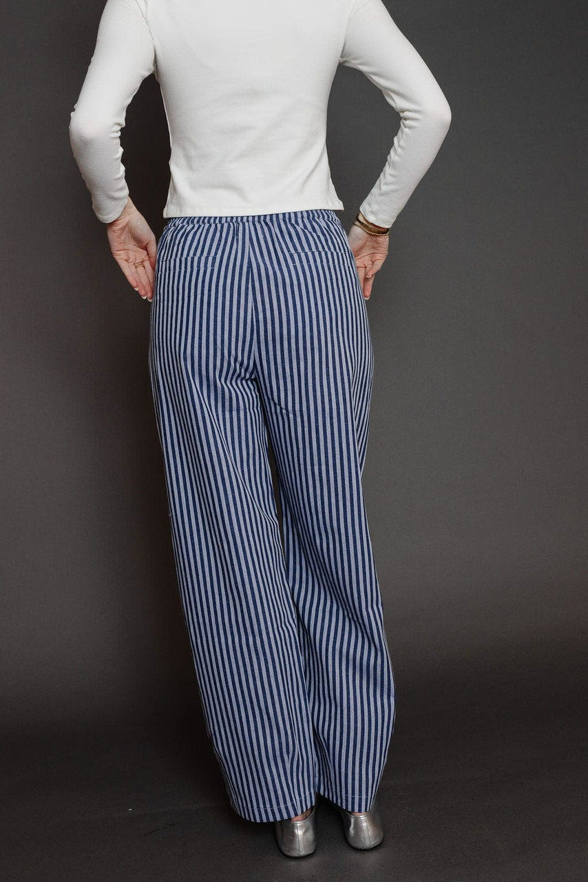 Wyatt Pant in Navy Stripe