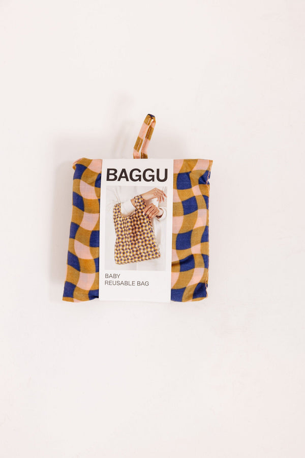 Baggu - Standard - Wavy Gingham Peach