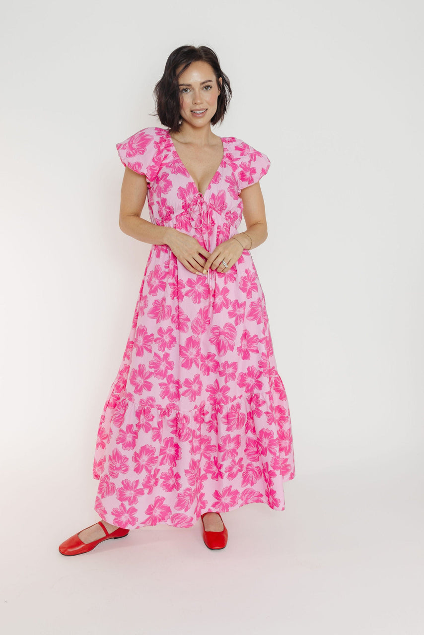 Bina Dress in Pink Multi