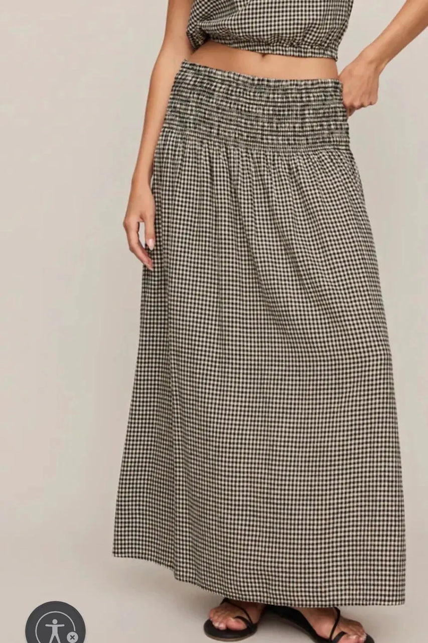 Brooke Skirt in Black Gingham
