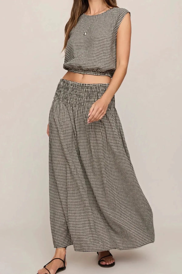 Brooke Skirt in Black Gingham