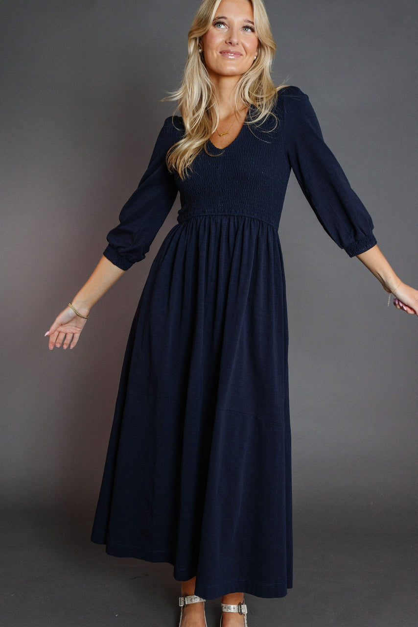 Augusta Dress in Navy