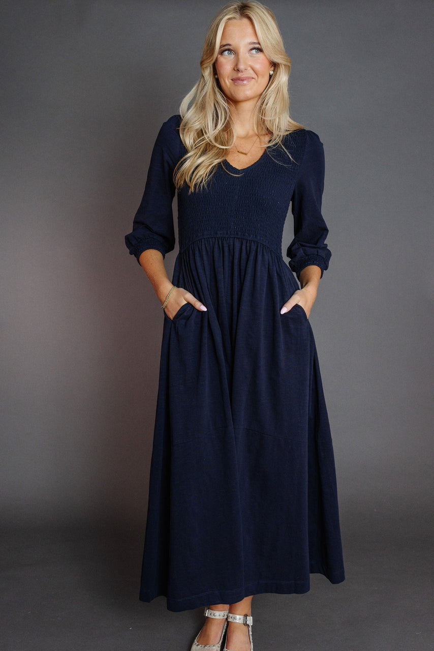 Augusta Dress in Navy