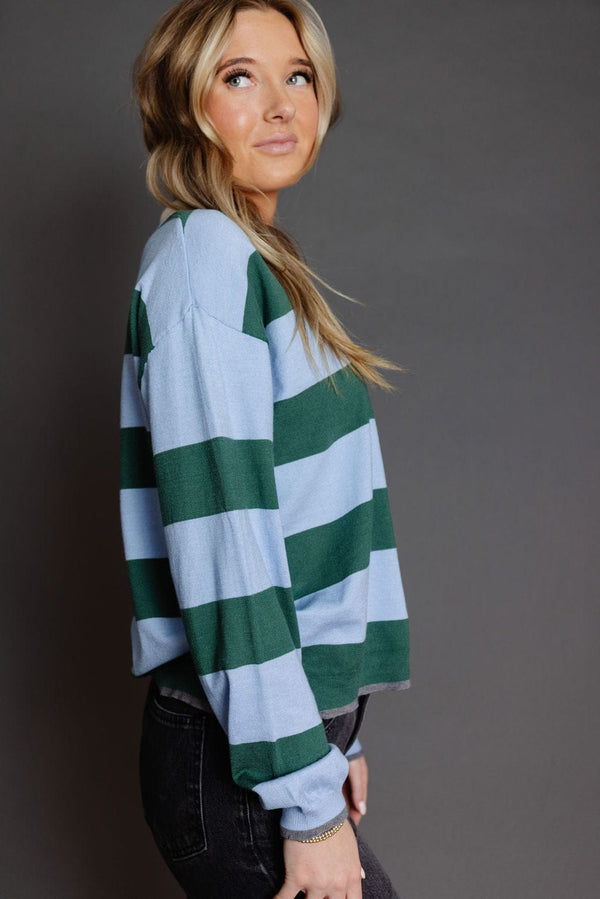 Carolyn Tee in Blue/Green