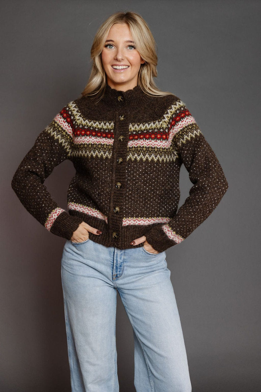 Cora Cardigan in Brown Multi