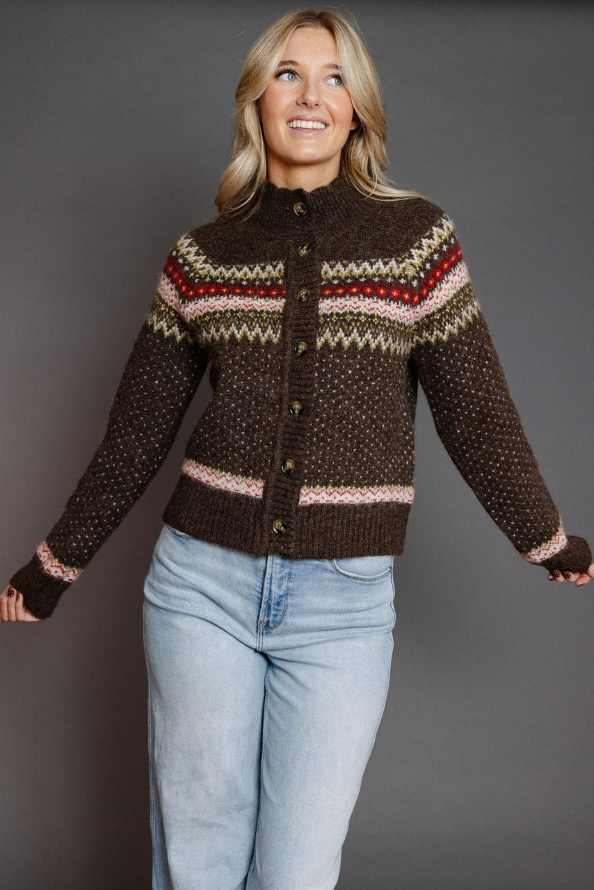 Cora Cardigan in Brown Multi