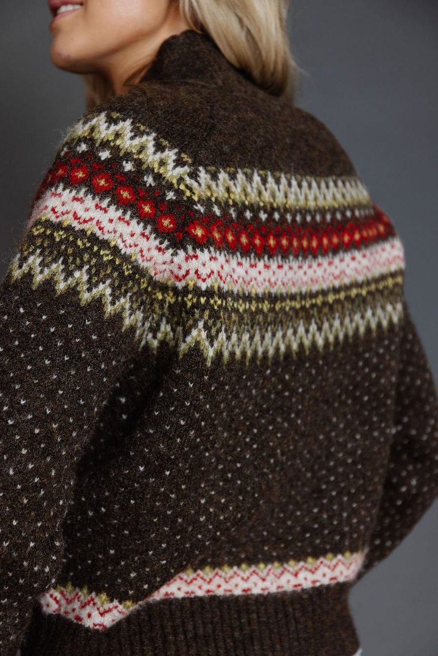 Cora Cardigan in Brown Multi