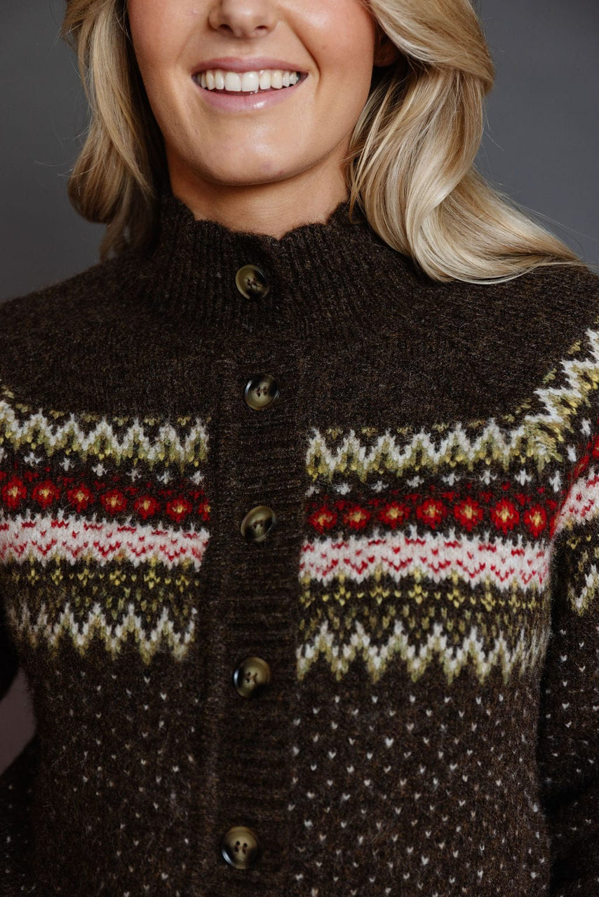 Cora Cardigan in Brown Multi