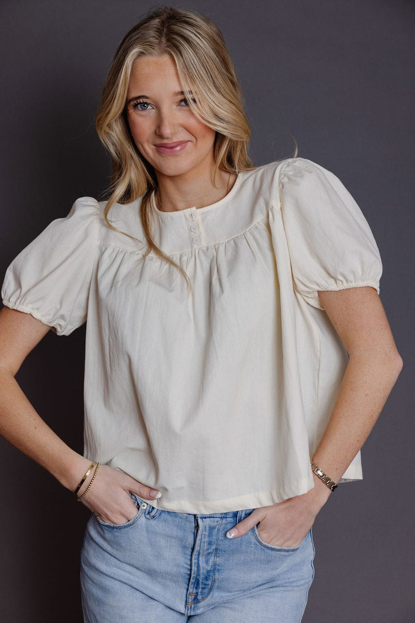 Hazel Blouse in Cream